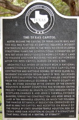 The Texas Capitol Marker image. Click for full size.