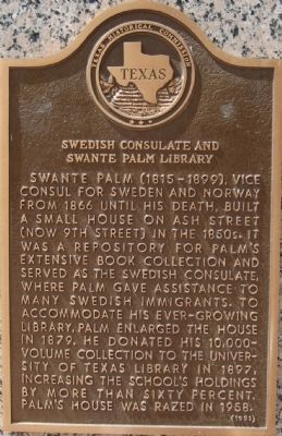 Swedish Consulate and Swante Palm Library Marker. Click for full size. Swedish Consulate and Swante Palm Library Marker image. Click for full size.