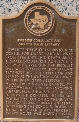 Swedish Consulate and Swante Palm Library Marker image. Click for full size.