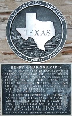 Henry G. Madison Cabin Marker image. Click for full size.