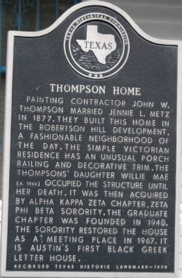Thompson Home Marker. Click for full size. Thompson Home Marker image. Click for full size.