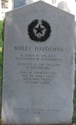 Bailey Hardeman Marker. Click for full size. Bailey Hardeman Marker image. Click for full size.