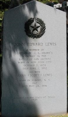 John Edward Lewis Marker. Click for full size. John Edward Lewis Marker image. Click for full size.