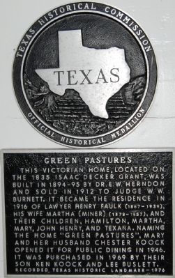 Green Pastures Marker. Click for full size. Green Pastures Marker image. Click for full size.