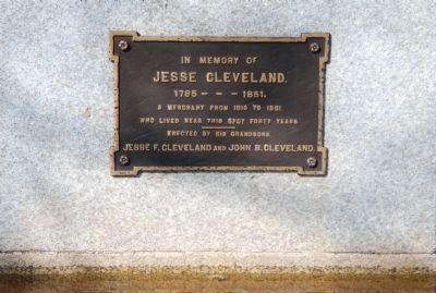 Jesse Cleveland Marker. Click for full size. Jesse Cleveland Marker image. Click for full size.