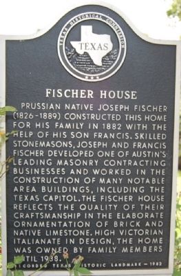 Fischer House Marker image. Click for full size.