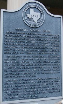 Goodall Wooten House Marker. Click for full size. Goodall Wooten House Marker image. Click for full size.