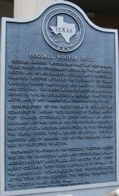 Goodall Wooten House Marker image. Click for full size.