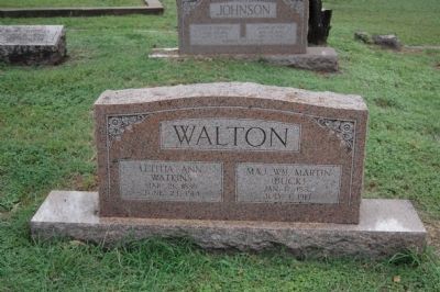 Major William Martin “Buck” Walton Gravestone image. Click for full size.