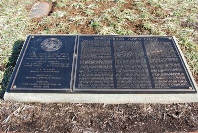 Spartanburg Town Clock Marker. Click for full size. Spartanburg Town Clock Marker image. Click for full size.