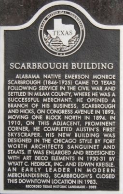 Scarbrough Building Marker image. Click for full size.