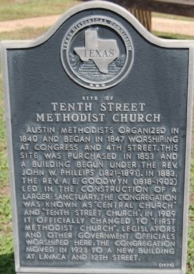 Site of Tenth Street Methodist Church Marker image. Click for full size.