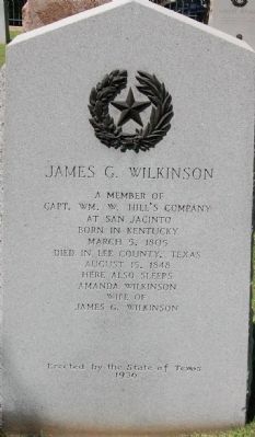 James G. Wilkinson Marker. Click for full size. James G. Wilkinson Marker image. Click for full size.