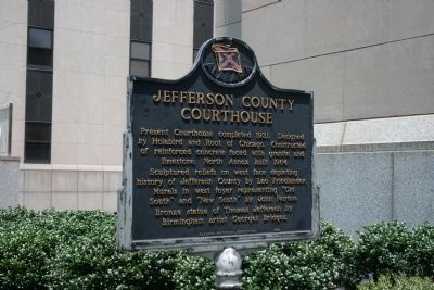 Jefferson County Courthouse Marker reverse image. Click for full size.