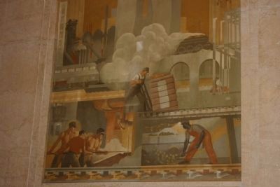 "New South" Mural, Artist John Norton. Click for full size. "New South" Mural, Artist John Norton image. Click for full size.