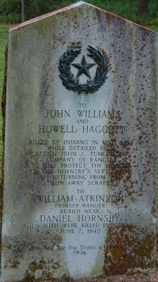 John Williams and Howell Haggett Marker. Click for full size. John Williams and Howell Haggett Marker image. Click for full size.