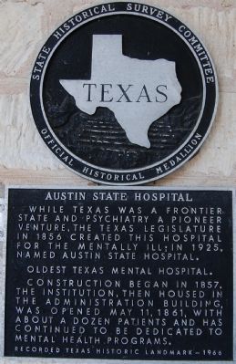 Austin State Hospital Marker image. Click for full size.
