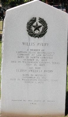 Willis Avery Marker image. Click for full size.