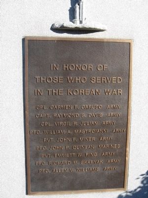 Stratford Korean War Memorial. Click for full size. Stratford Korean War Memorial image. Click for full size.