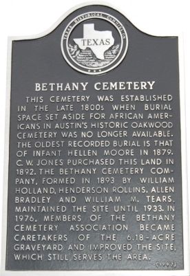 Bethany Cemetery Marker. Click for full size. Bethany Cemetery Marker image. Click for full size.