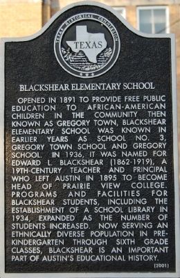 Blackshear Elementary School Marker image. Click for full size.