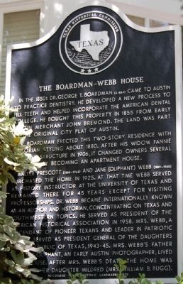 The Boardman-Webb House Marker image. Click for full size.