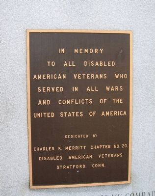 Stratford Disabled American Veterans Memorial image. Click for full size.