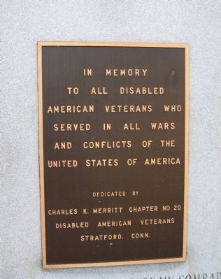 Stratford Disabled American Veterans Memorial image. Click for full size.