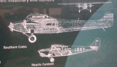 <i>Southern Cross</i> Airplane Drawing on Marker. Click for full size. <i>Southern Cross</i> Airplane Drawing on Marker image. Click for full size.