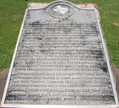 Camp Mabry Marker. Click for full size. Camp Mabry Marker image. Click for full size.
