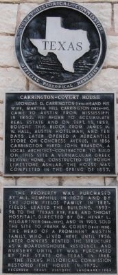 Carrington-Covert House Marker. Click for full size. Carrington-Covert House Marker image. Click for full size.