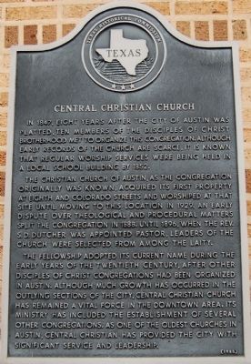 Central Christian Church Marker. Click for full size. Central Christian Church Marker image. Click for full size.