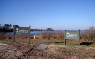 Ringfield Plantation and Nathaniel Bacon markers image. Click for full size.