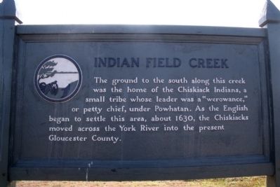 Indian Field Creek Marker. Click for full size. Indian Field Creek Marker image. Click for full size.