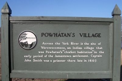 Powhatan's Village Marker. Click for full size. Powhatan's Village Marker image. Click for full size.