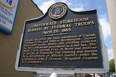 Confederate Storehouse Burned By Federal Troops Marker image. Click for full size.