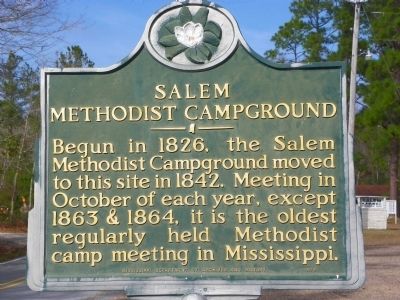 Salem Methodist Campground Marker image. Click for full size.