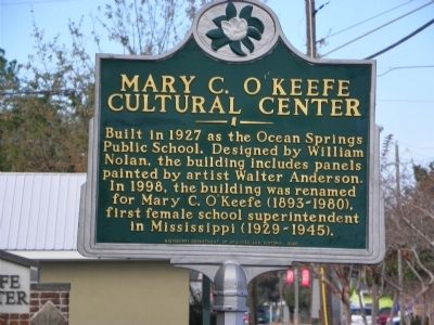 Mary C. O'Keefe Cultural Center Marker. Click for full size. Mary C. O'Keefe Cultural Center Marker image. Click for full size.