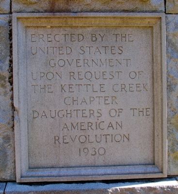 The Battle of Kettle Creek Marker (Rear). Click for full size. The Battle of Kettle Creek Marker (Rear) image. Click for full size.