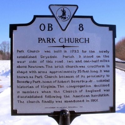 Park Church Marker image. Click for full size.