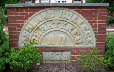 Original Founders Hall Keystone and Cornerstone on Jones Memorial Terrace. Click for full size. Original Founders Hall Keystone and Cornerstone on Jones Memorial Terrace image. Click for full size.