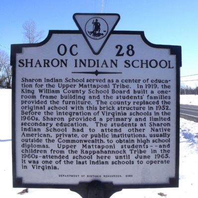 Sharon Indian School Marker image. Click for full size.