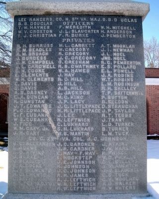 Lee Rangers, Co. H. 9th Va. Maj. B.B. Douglas. Click for full size. Lee Rangers, Co. H. 9th Va. Maj. B.B. Douglas image. Click for full size.