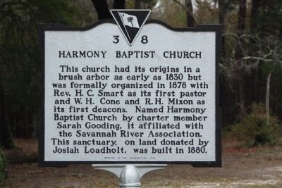 Harmony Baptist Church Marker image. Click for full size.