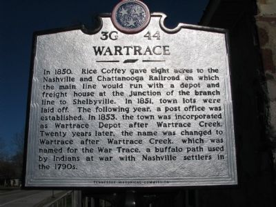Wartrace Marker. Click for full size. Wartrace Marker image. Click for full size.