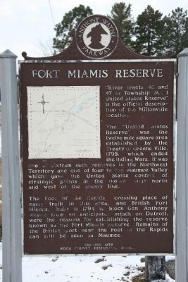 Fort Miamis Reserve Marker image. Click for full size.