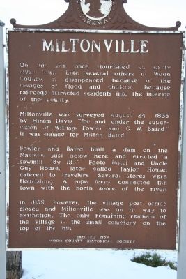Miltonville Marker. Click for full size. Miltonville Marker image. Click for full size.
