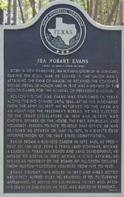 Ira Hobart Evans Marker. Click for full size. Ira Hobart Evans Marker image. Click for full size.