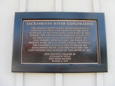 Sacramento River Exploration Marker. Click for full size. Sacramento River Exploration Marker image. Click for full size.