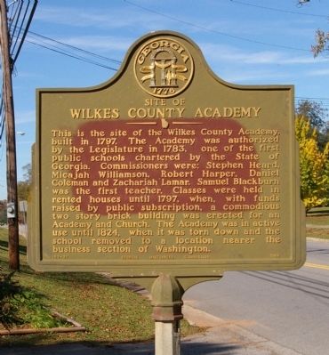 Site of Wilkes County Academy Marker image. Click for full size.